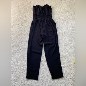 Express strapless jumpsuit size 0 black